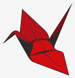 Red Origami Crane Png, Transparent Png, Transparent PNG