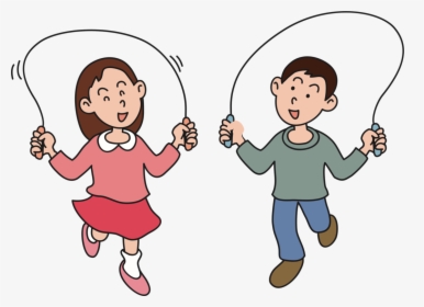 Clip Art Transparent Cartoon People Clipart Jumping - Skipping Clipart, HD Png Download, Transparent PNG