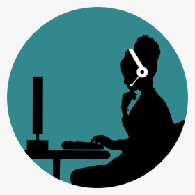 How Virtual Assistants In Kenya Can Prepare For Work, - Silhouette Call Center Agent, HD Png Download, Transparent PNG