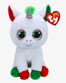 Christmas Unicorn Beanie Boo , Transparent Cartoons - Christmas Unicorn Beanie Boo, HD Png Download, Transparent PNG