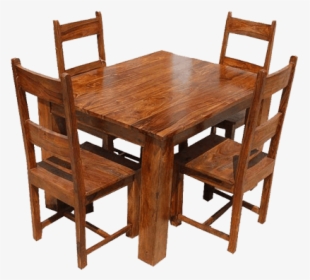 4 Seater Wooden Dining Room Set, HD Png Download, Transparent PNG
