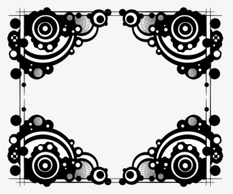 Frame Black White Circles - Circles Corner, HD Png Download, Transparent PNG