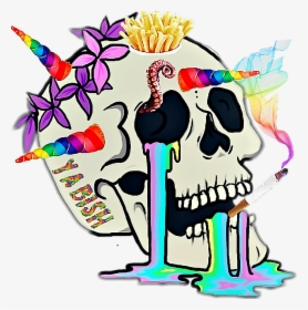 Trippy Skull Smoking - Trippy Clipart, HD Png Download, Transparent PNG