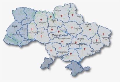 Map Of Ukraine - Карта України Голодомор, HD Png Download, Transparent PNG