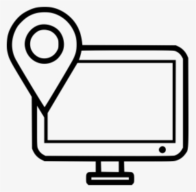 Screen Location Computer Pin Map Desktop Monitor, HD Png Download, Transparent PNG
