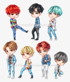 Bts Dna Chibi, HD Png Download, Transparent PNG