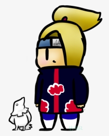 Smol Deidara With Birb - Cartoon, HD Png Download, Transparent PNG