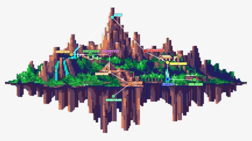 Angel Island Takes You Through A Coastal Jungle To - Sonic Mania Flying Battery Map, HD Png Download, Transparent PNG