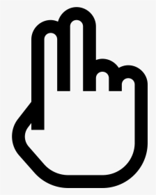 Two Fingers Icon - Middle Finger Icon Png, Transparent Png, Transparent PNG