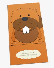 Beaver Postcards Suitable For Individual Childcare, - Cartoon, HD Png Download, Transparent PNG