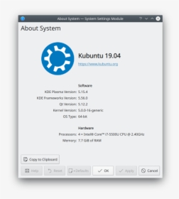 Kubuntu 18.10, HD Png Download, Transparent PNG