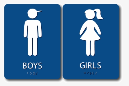 Boy S & Girl S Restroom Sign Bundle, Blue - Bathroom Sign Mans And Women, HD Png Download, Transparent PNG