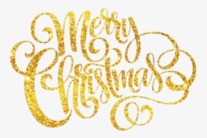 Merry Christmas Word Transparent Png - Gold Merry Christmas Transparent Background, Png Download, Transparent PNG