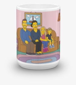 Mug Family On Couch - Cartoon, HD Png Download, Transparent PNG