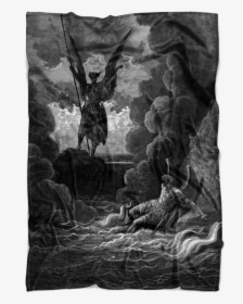 Satan Paradise Lost Summoning Fallen Angels Blanket - Gustave Dore Satan And Beelzebub, HD Png Download, Transparent PNG