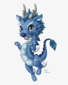 Baby Chinese Dragon Cartoon, HD Png Download, Transparent PNG