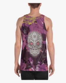 Heart Skull Tank Top For Men - Sleeveless Shirt, HD Png Download, Transparent PNG