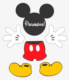 Turma Do Mickey Mikey Para Tubete Personalizado - Mickey Mouse Parts Clipart, HD Png Download, Transparent PNG
