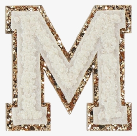 Blanc Glitter Varsity Letter Patches - Heart, HD Png Download, Transparent PNG