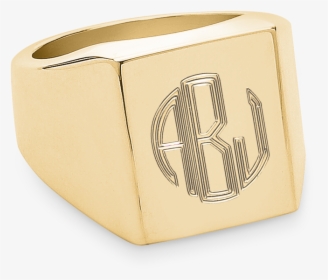 Monogram Square Signet Ring Gold Phyllis Rosie   Class - Ring, HD Png Download, Transparent PNG