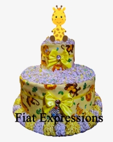 Yellow Jungle Safari Diaper Cake - Birthday Cake, HD Png Download, Transparent PNG