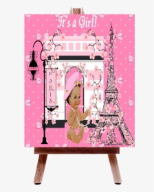 Fiat Expressions Pink Eiffel Tower Paris Baby Shower - Picture Frame, HD Png Download, Transparent PNG