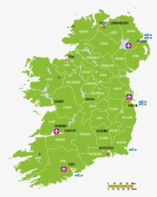 View Ireland Map Clipart , Png Download - Ireland Map North And South, Transparent Png, Transparent PNG