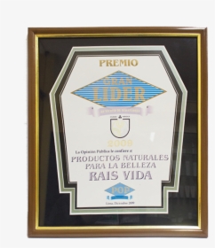 Premio “gran Lider 2009” - Picture Frame, HD Png Download, Transparent PNG