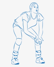 Volleyball Ready Position Clipart, HD Png Download, Transparent PNG