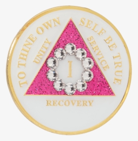 Aa Glow In Dark, Pink Glitter W/ Bling Medallion, HD Png Download, Transparent PNG
