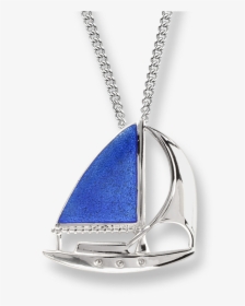 Nicole Barr Designs Sterling Silver Sailboat Necklace - Locket, HD Png Download, Transparent PNG