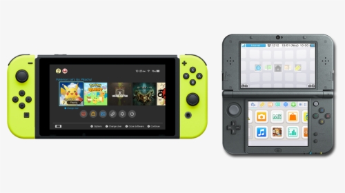 Switch And 3ds Home Screen Comparison - Switch Yellow Joy Cons, HD Png Download, Transparent PNG
