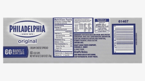 Philadelphia Cream Cheese Single Servings - Philadelphia, HD Png Download, Transparent PNG