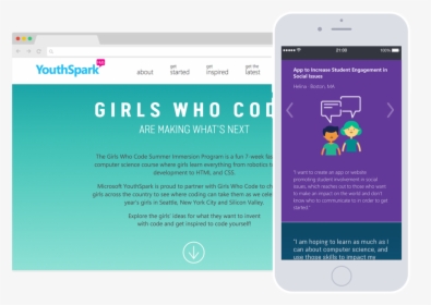 Girls Who Code Are Making What S Next Website, HD Png Download, Transparent PNG