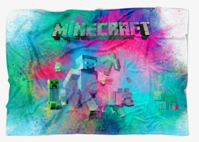 Minecraft Fleece Blanket Steve Color Dust Blue Blanket - Minecraft, HD Png Download, Transparent PNG