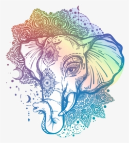 #elephant #mandala #tumblr - Mandala Elephant Tattoo, HD Png Download, Transparent PNG