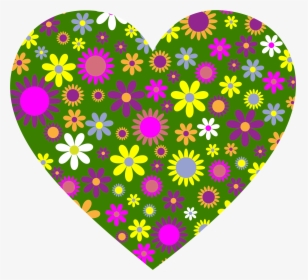 Flower Heart Clipart Vector Transparent Library Clipart - Thumbs Up With Flowers, HD Png Download, Transparent PNG