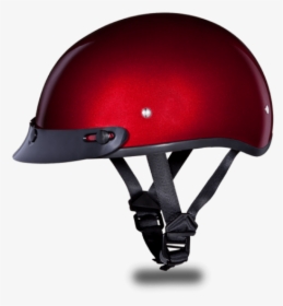 Daytona Black Cherry Dot Skull Cap Motorcycle Half - Daytona Half Cap Helmet Red, HD Png Download, Transparent PNG