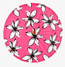 Lily-lark Pink Mod Flower Print Handcrafted Bamboo - Moths And Butterflies, HD Png Download, Transparent PNG