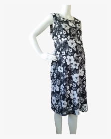 Liz Lange Maternity Black & White Floral Print Shift - Day Dress, HD Png Download, Transparent PNG