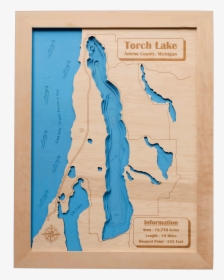 Torch Lake 3d Map - Torch Lake Outline, HD Png Download, Transparent PNG