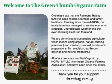Welcome To The Green Thumb Organic Farm ﷯one Might - House, HD Png Download, Transparent PNG