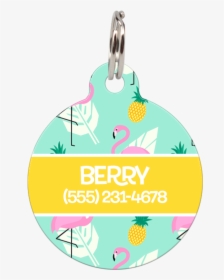 Yellow Flamingos Personalized Dog Id Tag For Pets   - Illustration, HD Png Download, Transparent PNG