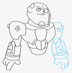 How To Draw Cyborg From Teen Titans - Cartoon, HD Png Download, Transparent PNG