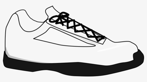 Transparent Footprints Clipart Black And White - Tennis Shoe Clip Art, HD Png Download, Transparent PNG