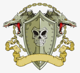 Vector Skull Shield Illustration Dragon Free Photo - Transparent Dragon Shield Logo, HD Png Download, Transparent PNG