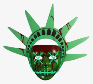 Election Year Lady Liberty Light Up Mask - Lady Liberty Purge Mask, HD Png Download, Transparent PNG