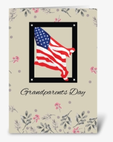 Happy Grandparents Day, American Flag Greeting Card - Greeting Card For Grandparents Day, HD Png Download, Transparent PNG