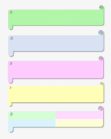 Pastel 3d Scrolls - กล่อง ข้อความ สี พาส เท ล, HD Png Download, Transparent PNG