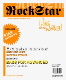 Magazine Cover Png Clipart - Music Magazine Cover Template, Transparent Png, Transparent PNG